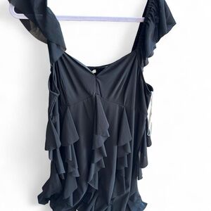 NWT American Eagle Black Ruffled Dress